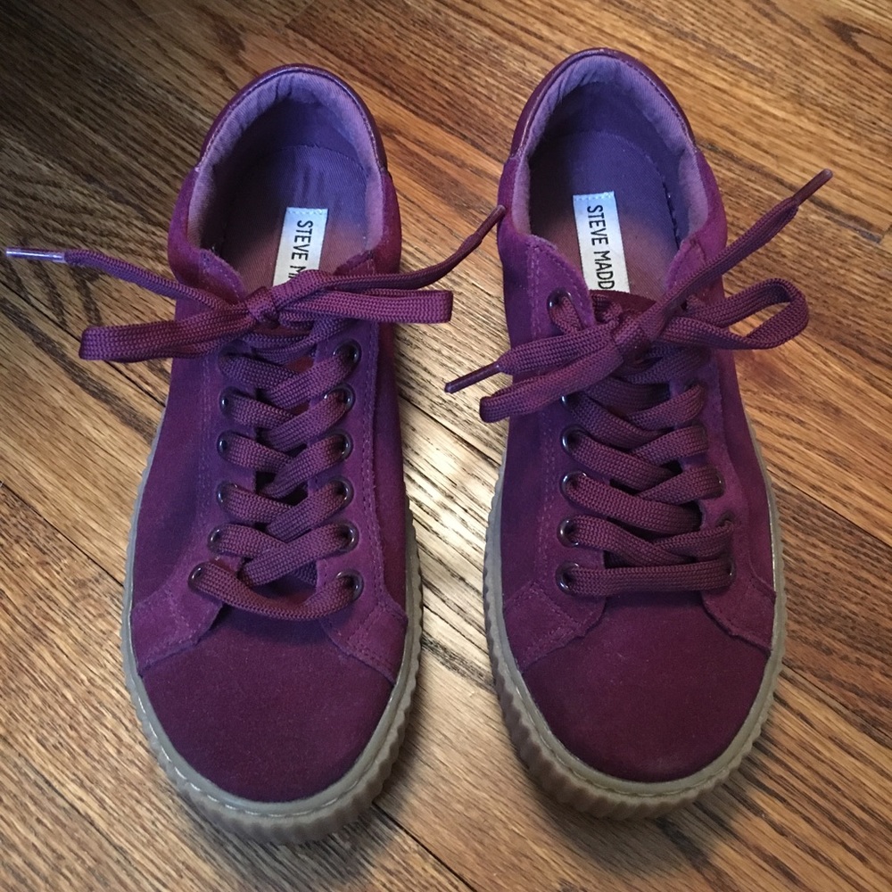 Suede Steve Madden Platform Sneakers